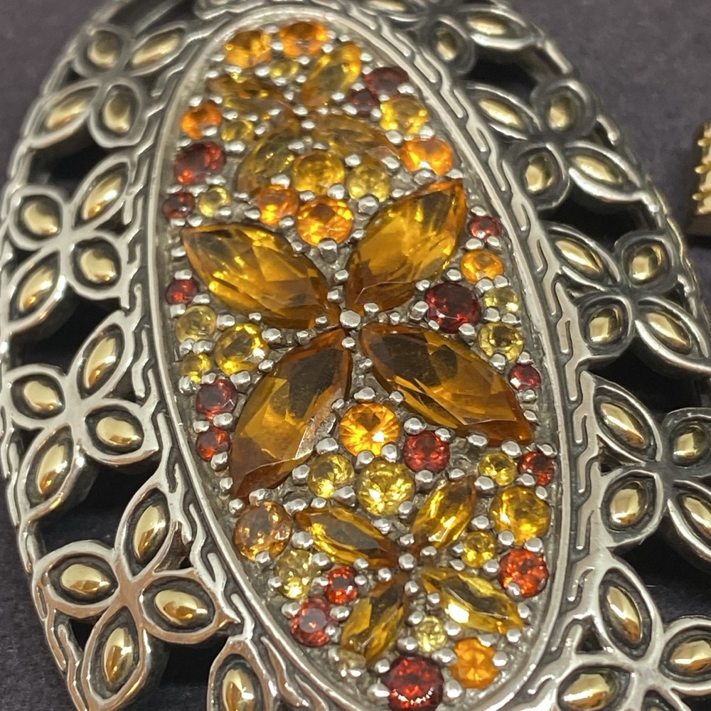 John Hardy Batu Kawung Silver 18K Enhancer Pendant - Picture 8 of 16